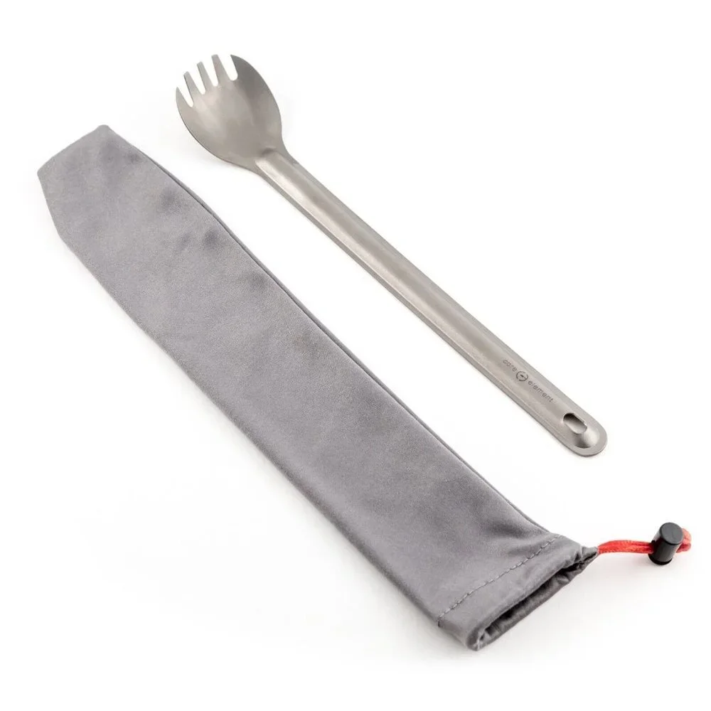 4-PACK Core Element 100% Titanium Long Handle Spork Ultralight Backpacking‎